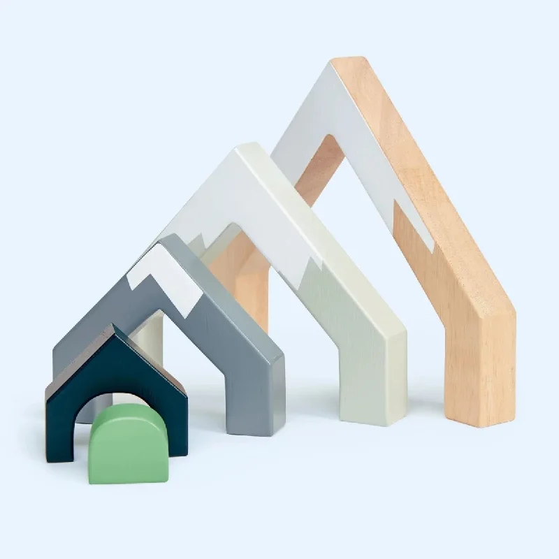 Wooden Mountain Pass Stack Playset