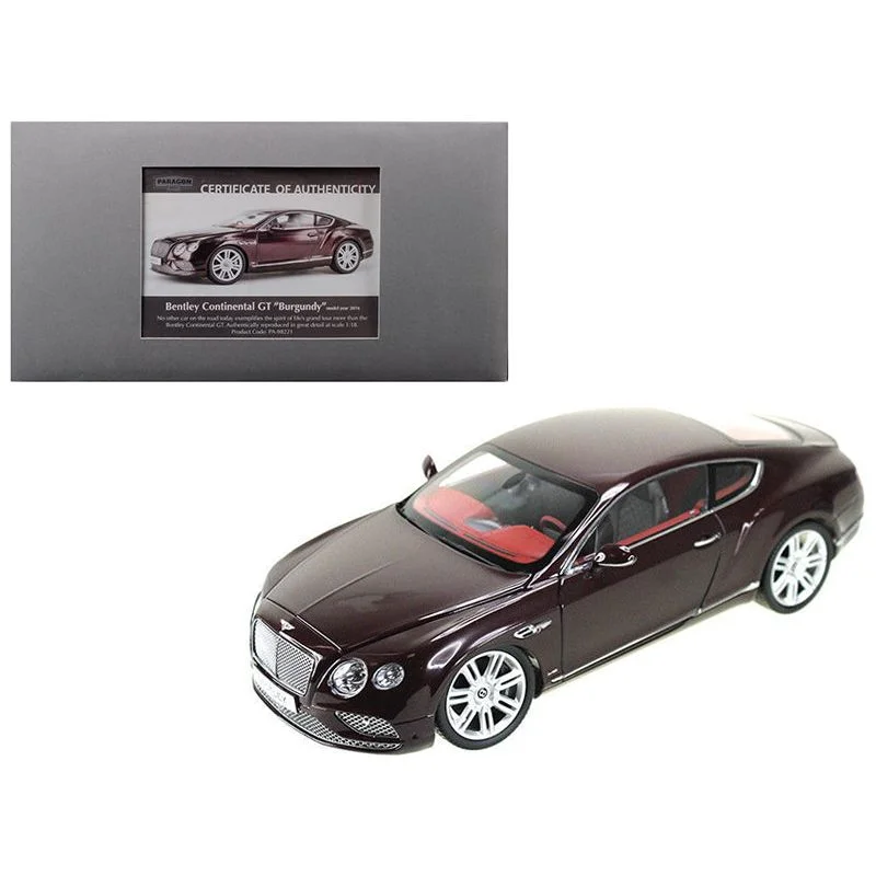 2016 Bentley Continental GT LHD Burgundy 1/18 Diecast Model Car by Paragon