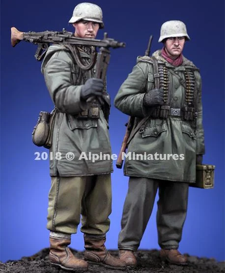 Alpine 1/35 scale resin figure WSS MG Team at Kharkov Set (2 figs)