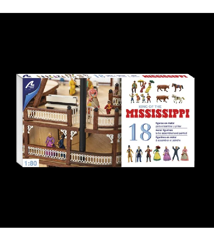 Artesania Latina 20515F Metal Figurines & Animals X18 Mississippi 1:80 Figures