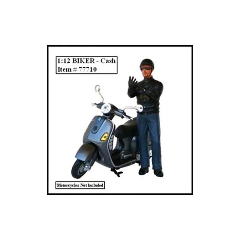 Biker Cash Figure For 1:12 Models by American Diorama