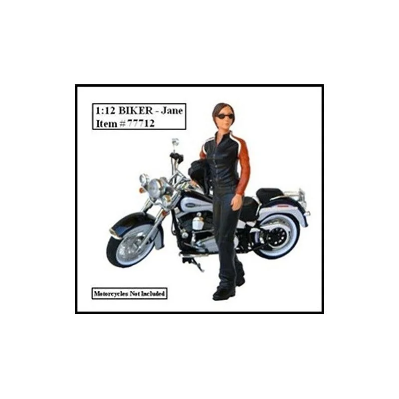 Biker Jane Figure For 1:12 Models by American Diorama