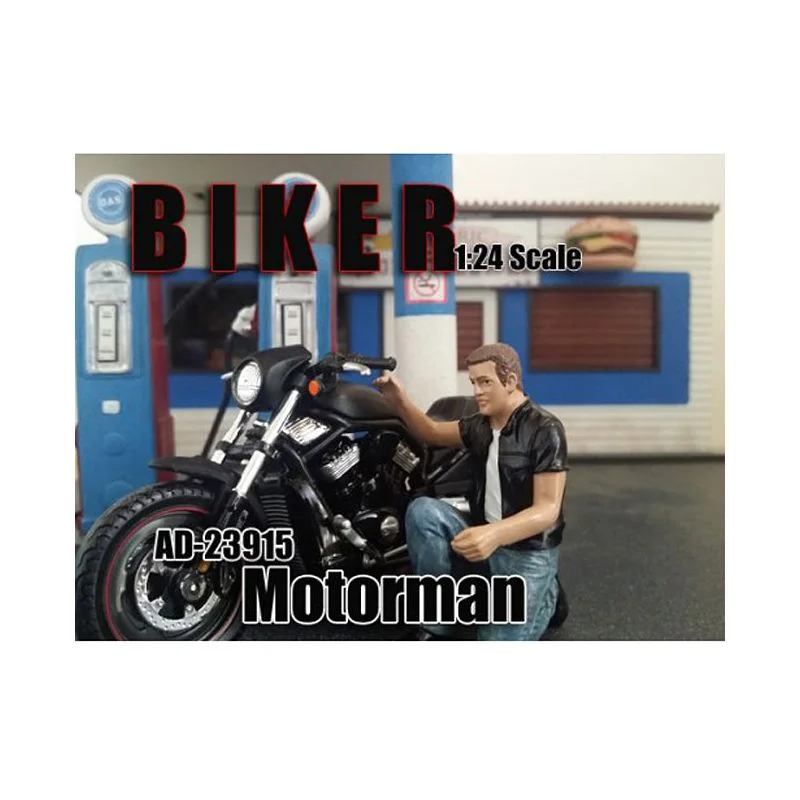 Biker Motorman Figure For 1:24 Scale Models by American Diorama