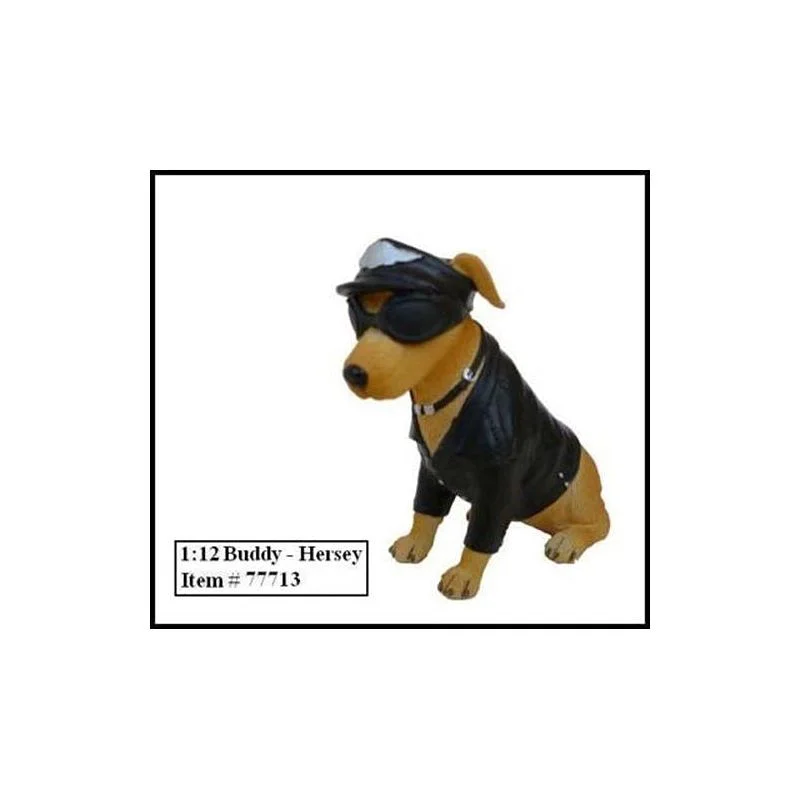Biker's Dog "Buddy Hersey" Figure For 1:12 Models by American Diorama