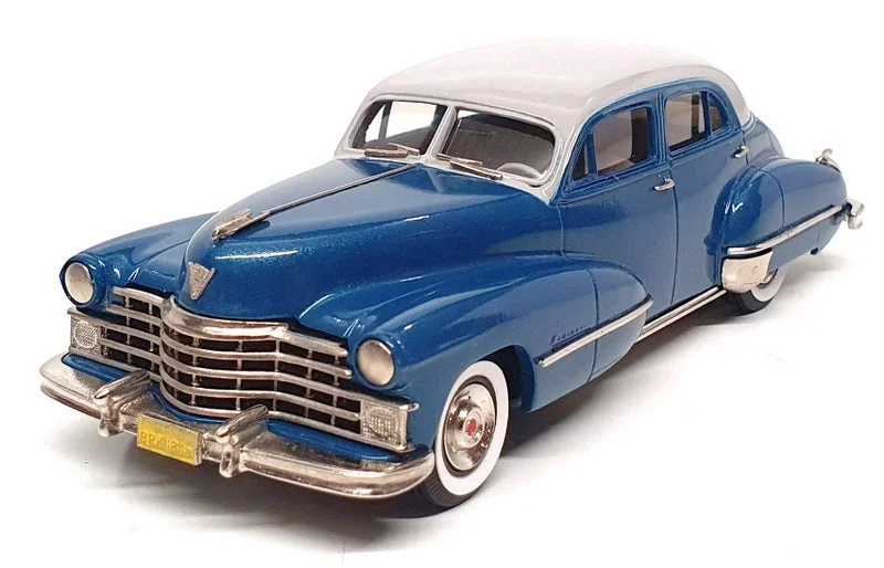 Brooklin 1/43 Scale BRK184a - 1947 Cadillac S62 4Dr - Met Sein Blue/French Gray