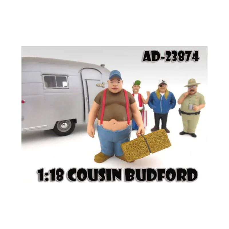 Cousin Budford "Trailer Park" Figure For 1:18 Scale Diecast Model Cars by American Diorama
