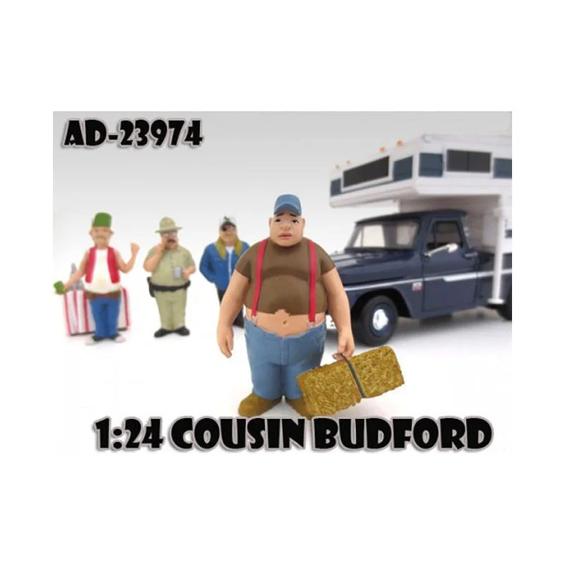 Cousin Budford "Trailer Park" Figure For 1:24 Scale Diecast Model Cars by American Diorama