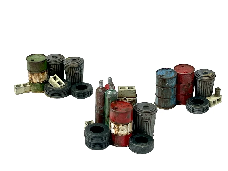Drum & Tires Assortment A-  Resin Detail Part O Scale
