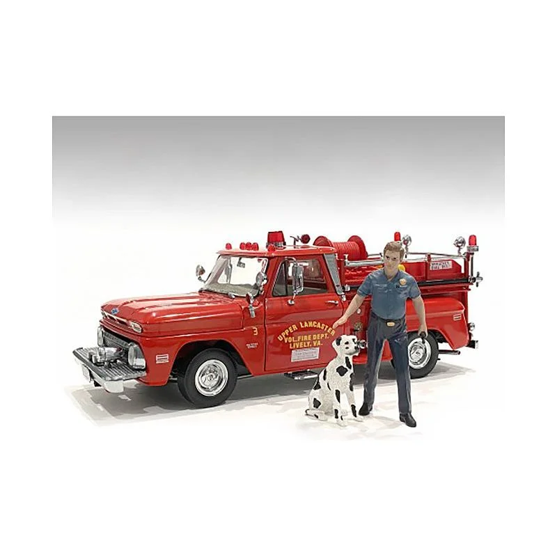 "Firefighters" Fire Dog Training Figures (Trainer and Dog) for 1/24 Scale Models by American Diorama "Firefighters" Fire Dog Training Figures (Trainer and Dog) for 1/24 Scale Models by American Diorama