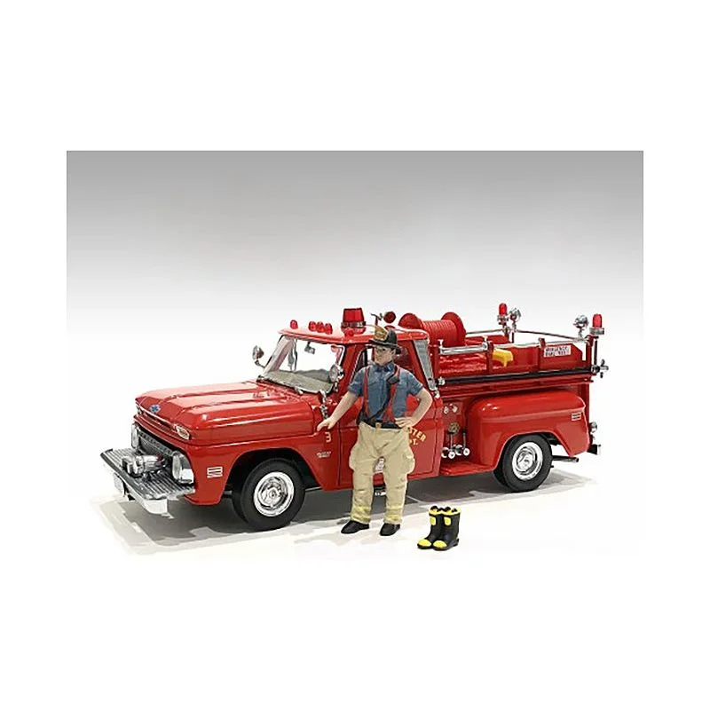 "Firefighters" Getting Ready Figure with Boots Accessory for 1/24 Scale Models by American Diorama "Firefighters" Getting Ready Figure with Boots Accessory for 1/24 Scale Models by American Diorama