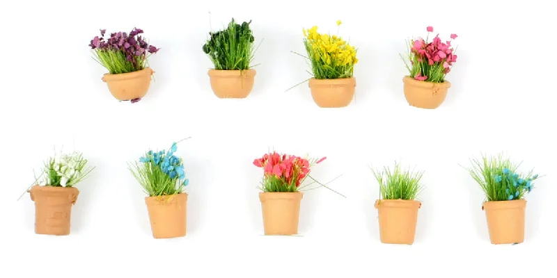 Gaugemaster GM107 OO/HO Gauge Flowers in Pots Set 2 (9)