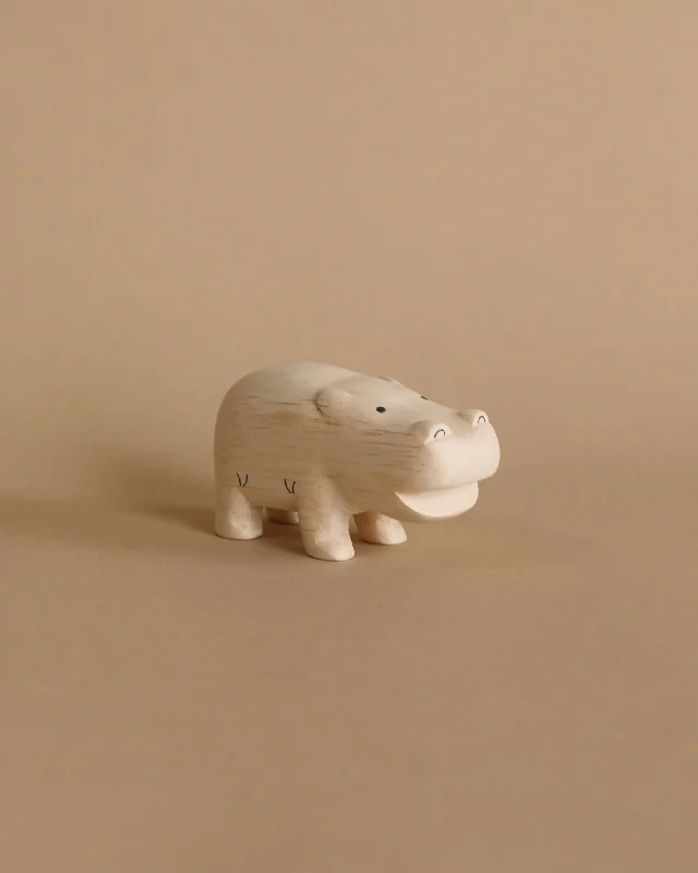 Handmade Tiny Wooden Safari Animals - Hippo