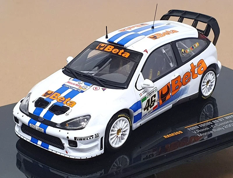Ixo 1/43 Scale RAM369 - Ford Focus RS 07 WRC #46 Monza Rally 2007