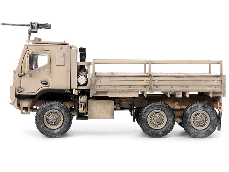 M1083 MTV (Medium Tactical Vehicle) Armored Cab Cargo Truck with Turret Desert Camouflage "US Army" "Armor Premium" Series 1/72 Diecast Model by Panzerkampf M1083 MTV (Medium Tactical Vehicle) Armored Cab Cargo Truck with Turret Desert Camouflage "US Army" "Armor Premium" Series 1/72 Diecast Model by Panzerkampf