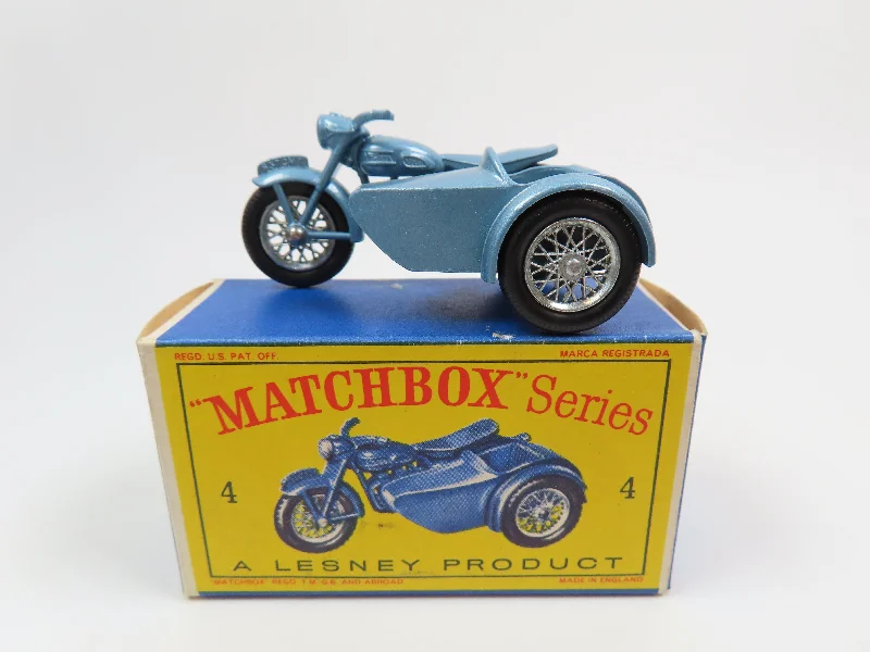 Matchbox No. 4 Triumph Motorcycle & Sidecar, Mint/Boxed!