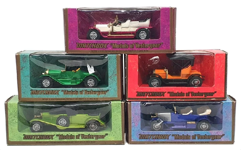 Matchbox SET05A - 5x Mercedes, Rolls Royce, Cadillac, Opel & Vauxhall
