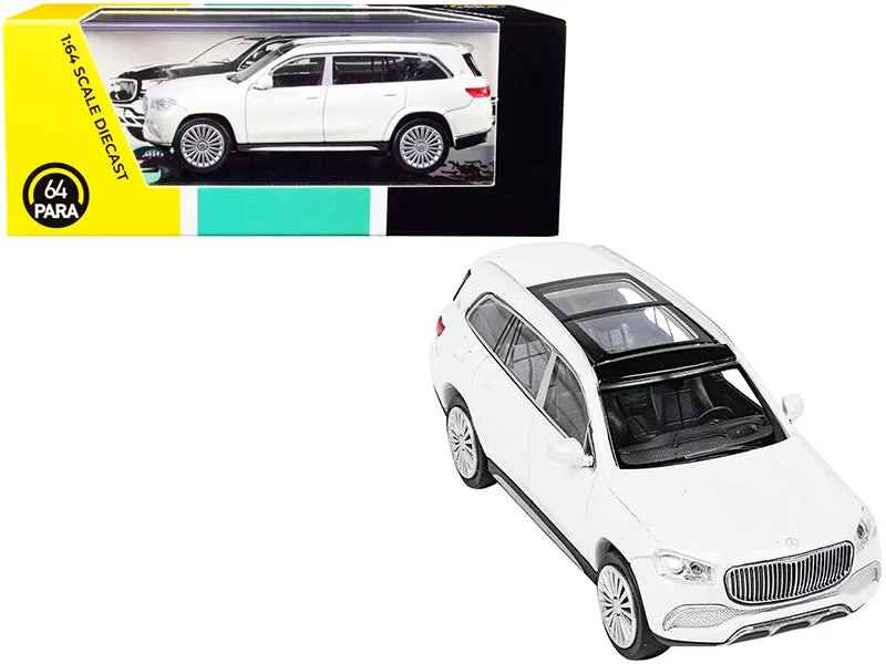 Mercedes-Maybach GLS 600 with Sunroof White Metallic 1/64 Diecast Model Car by Paragon Mercedes-Maybach GLS 600 with Sunroof White Metallic 1/64 Diecast Model Car by Paragon