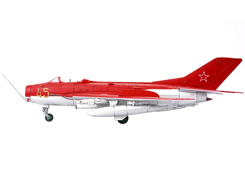 Mikoyan-Gurevich MiG-19S Farmer C Fighter Aircraft "Yellow 45" "VVS Display Team Soviet Air Force Kubinka Air Base" (1960) "Wing" Series 1/72 Diecast Model by Panzerkampf Mikoyan-Gurevich MiG-19S Farmer C Fighter Aircraft "Yellow 45" "VVS Display Team Soviet Air Force Kubinka Air Base" (1960) "Wing" Series 1/72 Diecast Model by Panzerkampf