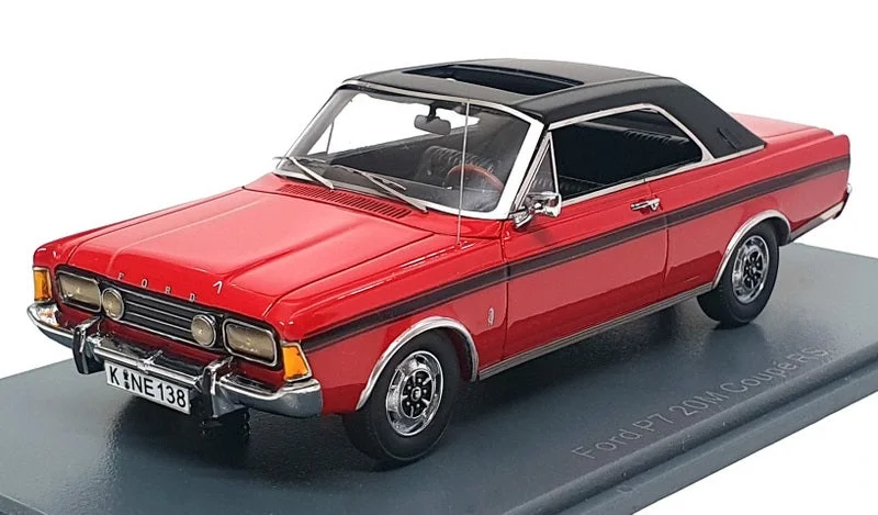 Neo 1/43 Scale Resin NEO43138 - Ford P7 20M Coupe RS - Red/Black