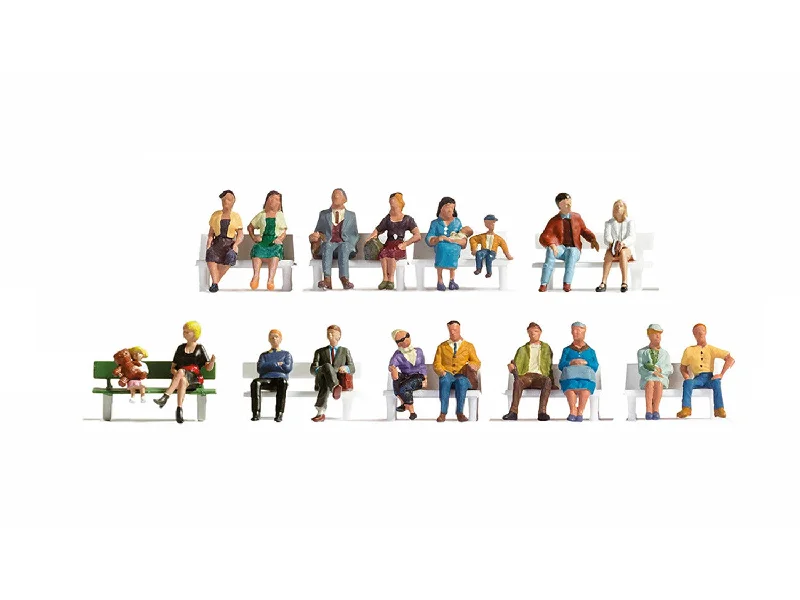 Noch 16131 HO/OO Gauge Sitting People XL Figure Set
