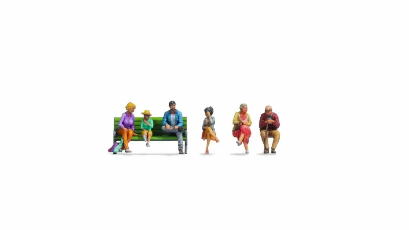 Noch 35400 N Gauge Seated People (6) Figure Set