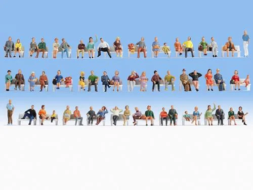 Noch Sitting People (60) Mega Economy Figure Set N47402