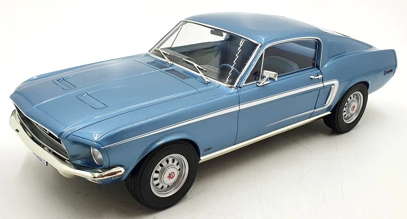 Norev 1/12 Scale Diecast Model 122703 Ford Mustang Fastback GT 1968 Blue
