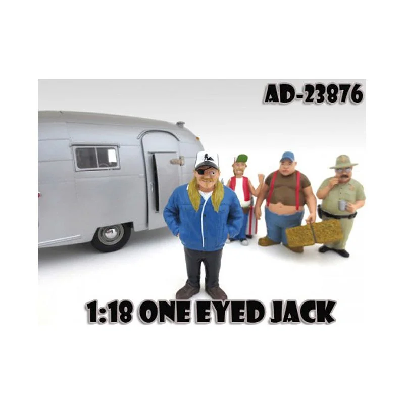 One Eyed Jack "Trailer Park" Figure For 1:18 Scale Diecast Model Cars by American Diorama