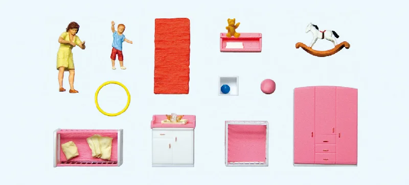 Preiser Nursery Scene (2) Exclusive Figure Set PR10645