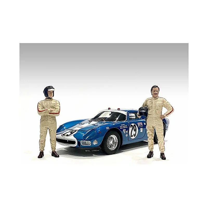 "Racing Legends" 60's Set of 2 Diecast Figures for 1/43 Scale Models by American Diorama "Racing Legends" 60's Set of 2 Diecast Figures for 1/43 Scale Models by American Diorama