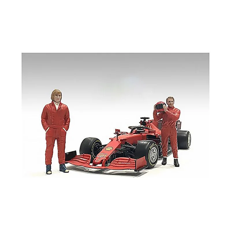 "Racing Legends" 70's Set of 2 Diecast Figures for 1/43 Scale Models by American Diorama "Racing Legends" 70's Set of 2 Diecast Figures for 1/43 Scale Models by American Diorama