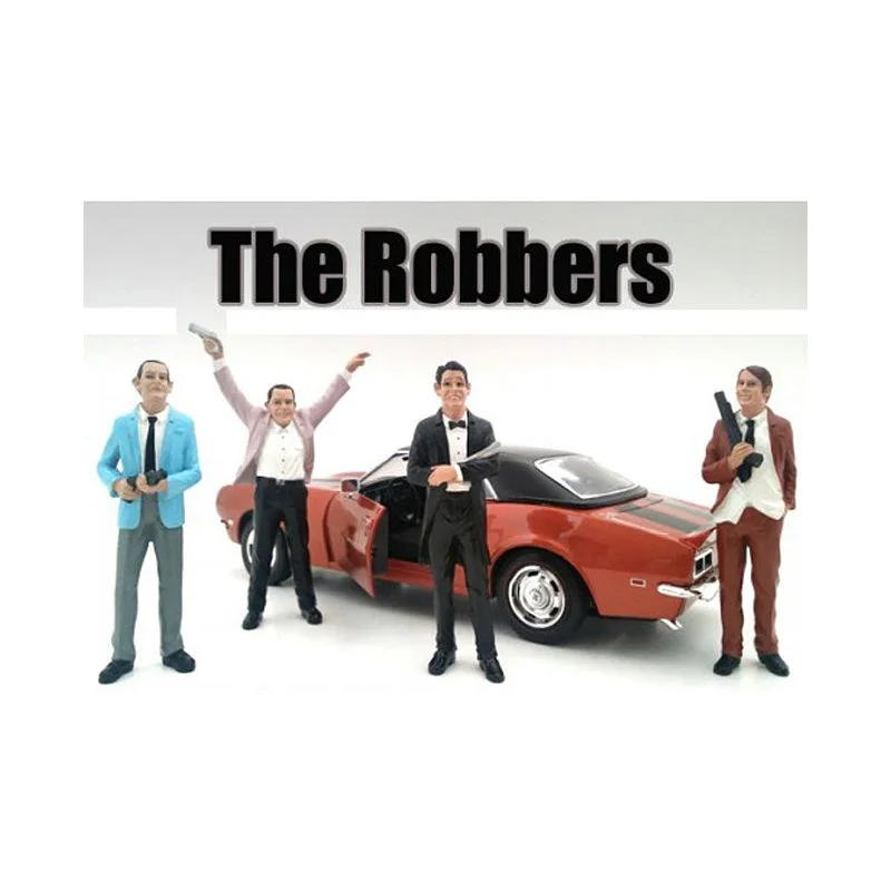 "The Robbers" 4 Piece Figure Set For 1:18 Scale Models by American Diorama