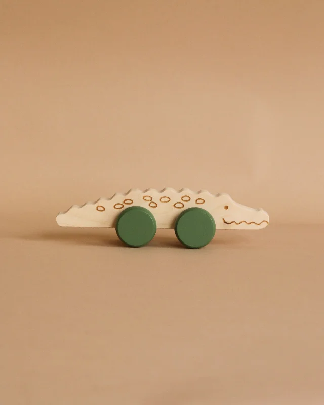 Wooden Crocodile Push Toy