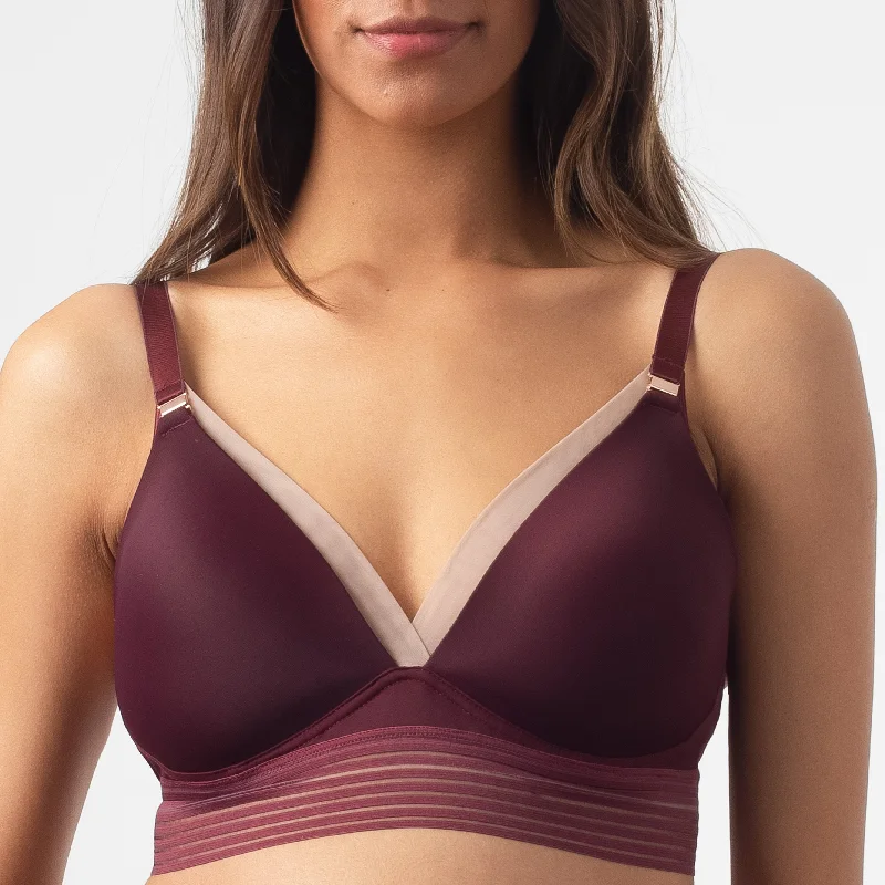 AMBITION TRIANGLE PLUM CONTOUR NURSING BRA - WIREFREE