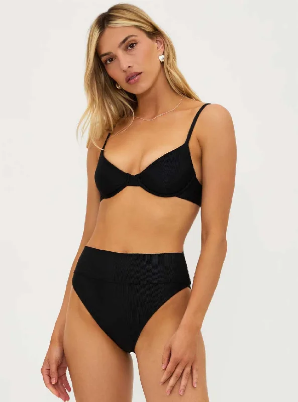 Beach Riot Women's Highway High Waist Swimsuit Bottom - Black