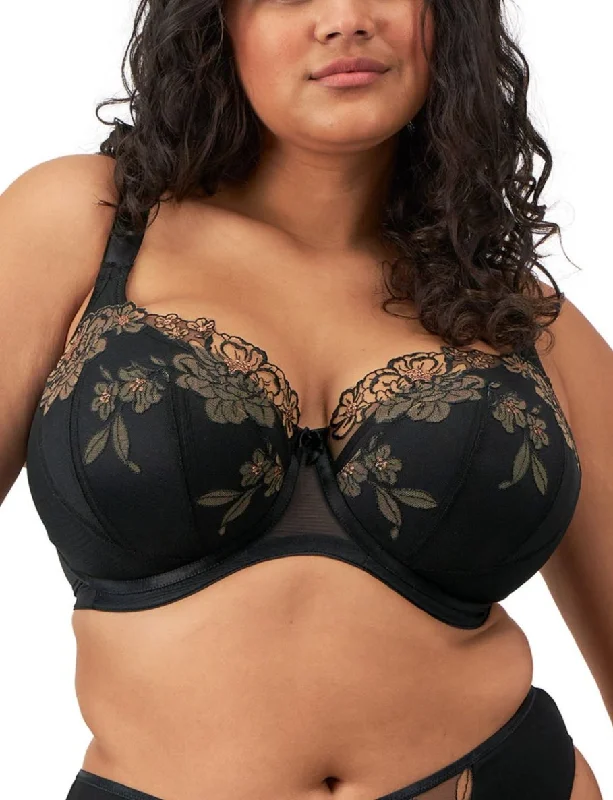 Elomi Teagan Black Almond Padded Balconette Bra 302615