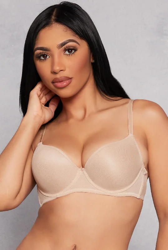 Mesh Lined Plunge Bra