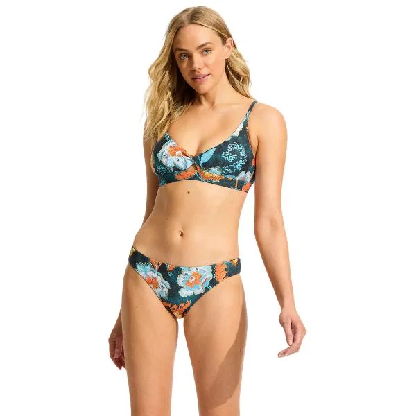 SEAFOLLY -  Spring Festival Twist Front Bralette & Hipster Bikini Set