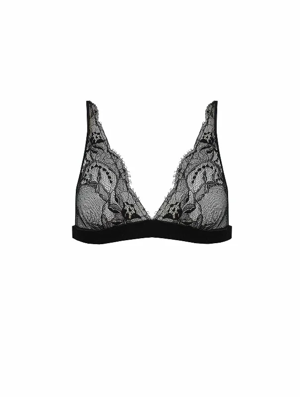 Signature Lace Boudoir Bra - Black