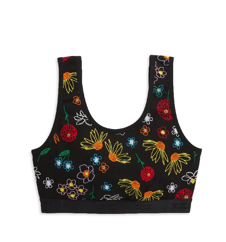 Essentials Soft Bra - Black Floral