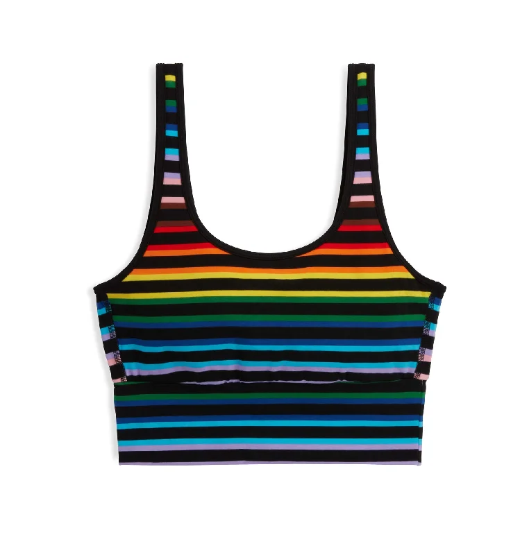 Longline Scoop Bra - Progress Pride Stripes