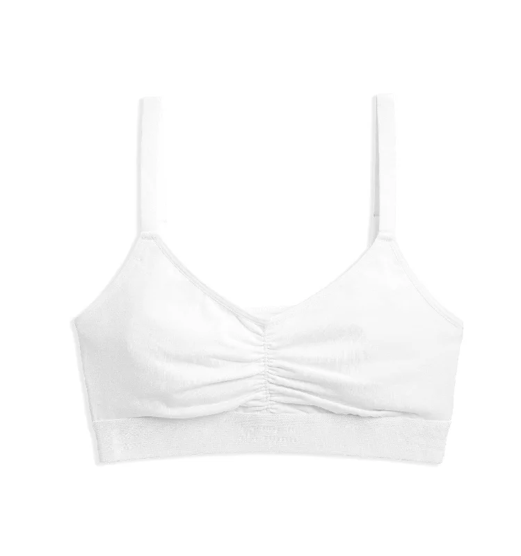 V Neck Bralette - X= White