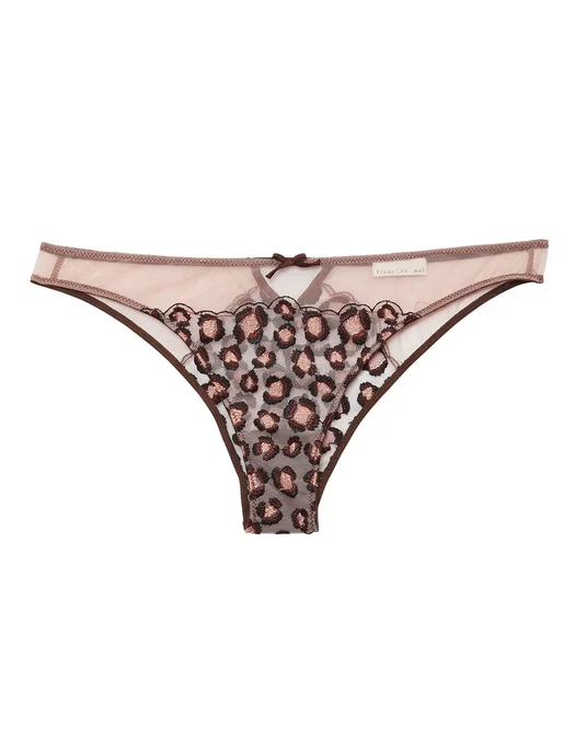 Fleur du Mal Leopard Embroidery Cheeky