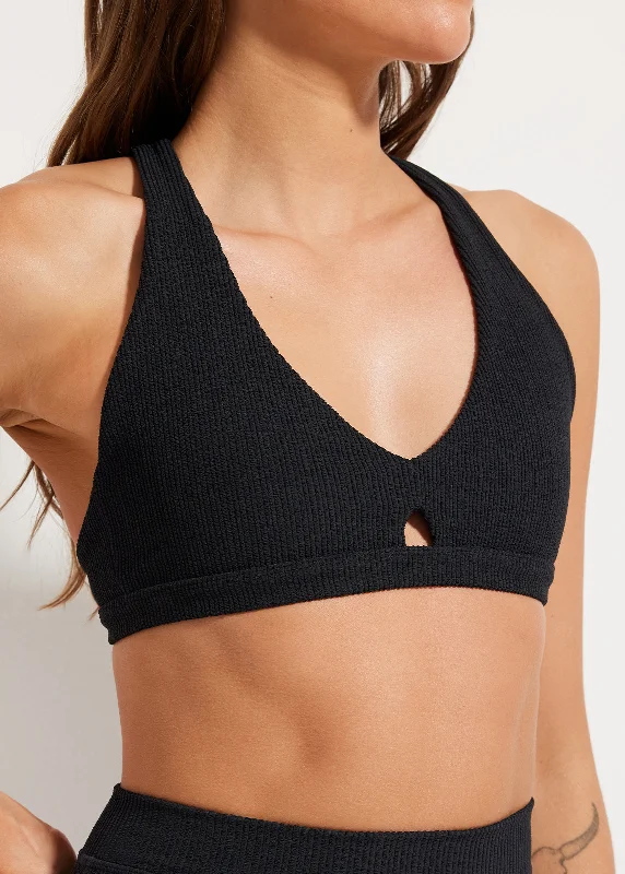 Sweat To Splash™ Crinkle Plunge Bra