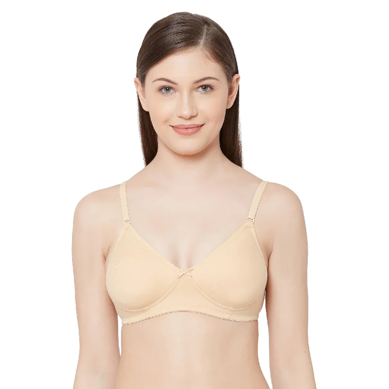 1030-Cotton Basics Plain Soft Padded T-Shirt Bra Skin