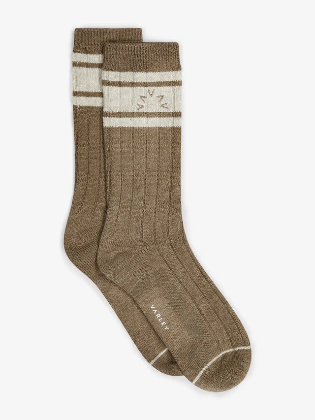 Malissa Plush Wide Rib Sock | Mink Taupe Marl