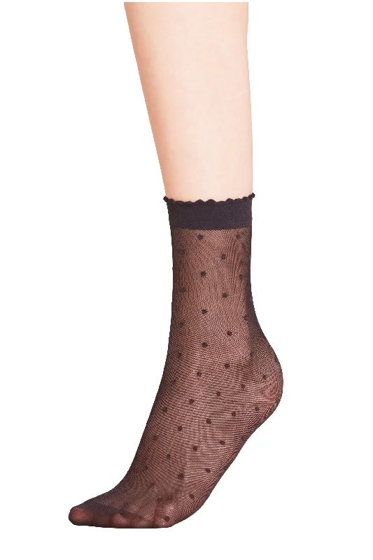 Black Sheer Polka Dot Socks