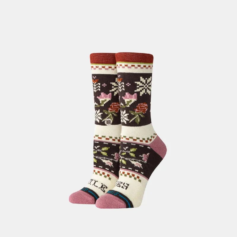 Mistling Toes Crew Socks (Dusty Rose)