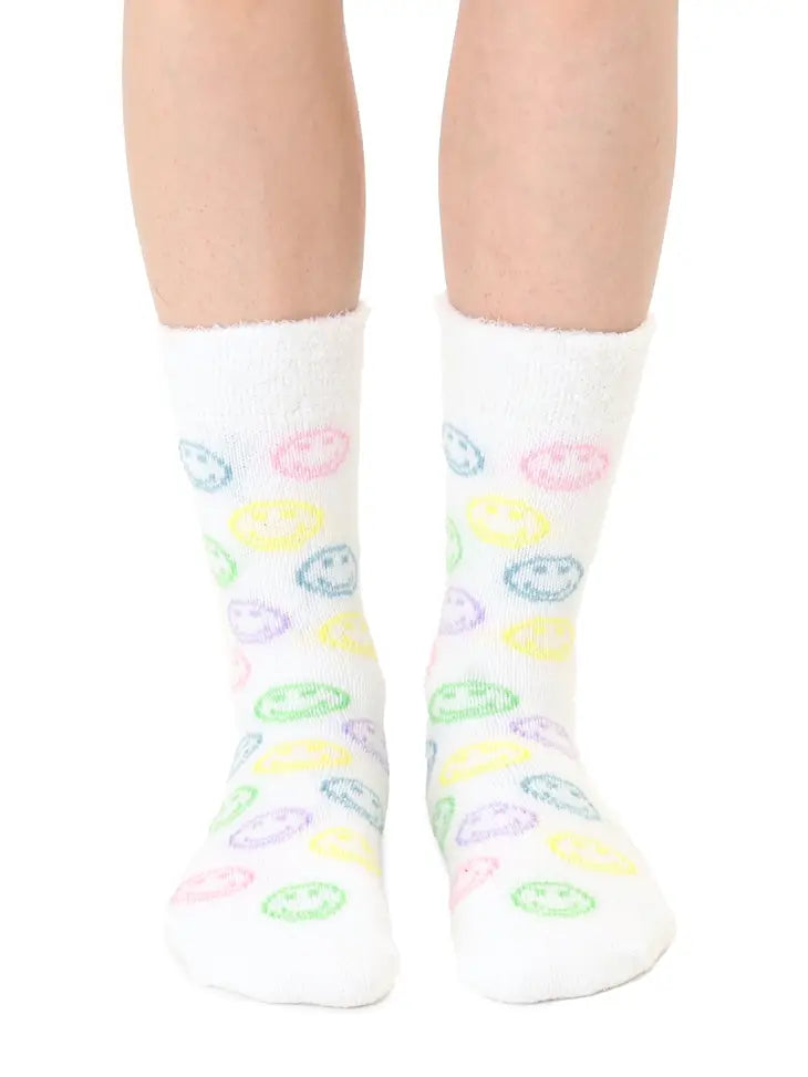 Womens Multi Happy Warm Plush Socks