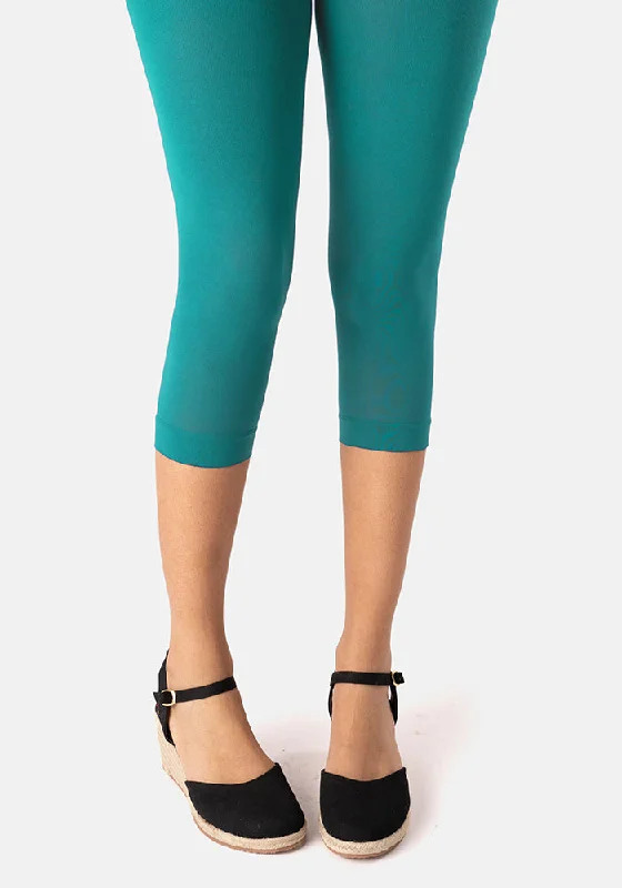 Premium 50 Denier Capri Tights Aqua